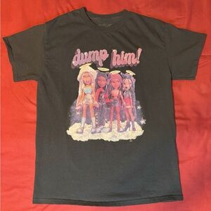 Bratz graphic tee dump him pink & black